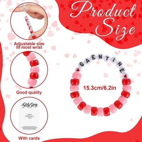 Ferreve 20 Sets Galentines Day Gifts Bulk Friendship Bracelets for Women Galentines Party Favor Adjustable Friendship Bracelets with Cards for Sisters Friends Coworkers Bestie in Saudi Arabia