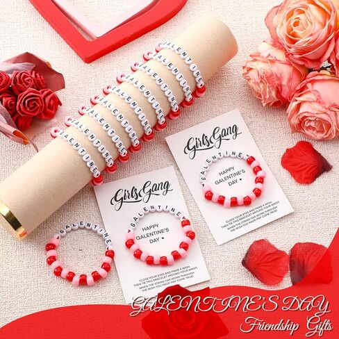 Ferreve 20 Sets Galentines Day Gifts Bulk Friendship Bracelets for Women Galentines Party Favor Adjustable Friendship Bracelets with Cards for Sisters Friends Coworkers Bestie in Saudi Arabia