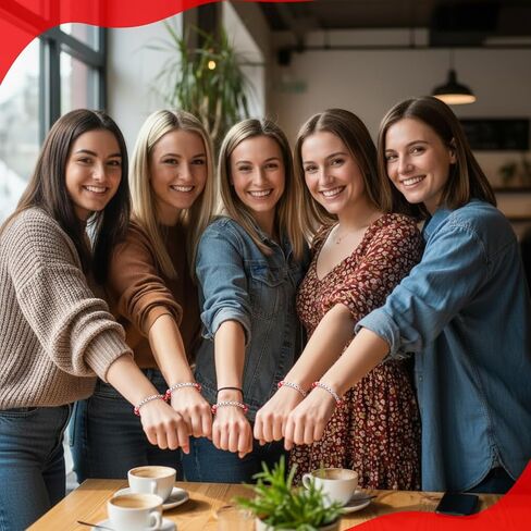 Ferreve 20 Sets Galentines Day Gifts Bulk Friendship Bracelets for Women Galentines Party Favor Adjustable Friendship Bracelets with Cards for Sisters Friends Coworkers Bestie in Saudi Arabia