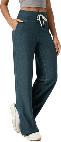ODODOS Women's High-Rise Wide Leg Pants - Ultra Soft odSTRATUM Tech Drawstring Casual Relaxed Pants with Pockets, 29" Inseam in Saudi Arabia