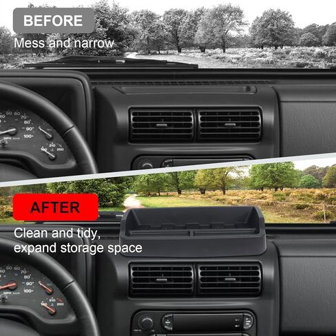Center Console Dash Storage Tray Compatible With 1997 1998 1999 2000 2001 2002 2003 2004 2005 2006 Jeep Wrangler TJ Dashboard Organizer Box Interior Accessories in Saudi Arabia