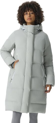 منتفخ نسائي خفيف الوزن من Fitouch Summit Breeze | 750+ PF سترة شتوية طويلة | معطف أحر ناعم in Kuwait