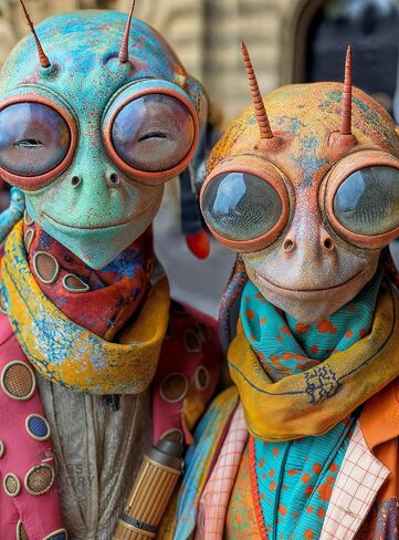 تعرف على الكائنات الفضائية: Xantara وNykara - أحجية الصور المقطوعة المكونة من 1000 قطعة للبالغين - من Cross & Glory in Kuwait