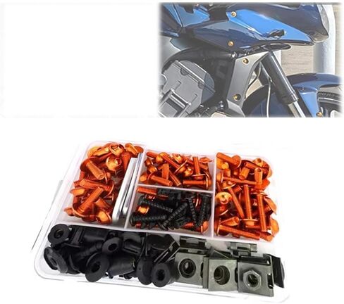 مجموعات هيكل السيارة كاملة مجموعة مسامير هدية لأبريليا RSV4 RS660 RS125 RS250 RS 660 125 V4 250 دراجة نارية أجزاء المكسرات الكاملة (أسود) in Saudi Arabia