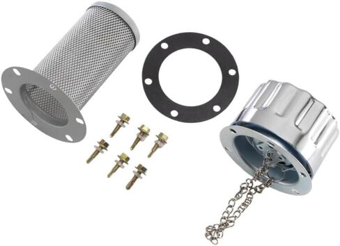 Mytee Products Carbon Steel Hydraulic Tank Breather Cap with Chain for Oil & Fuel Reservoir - Metal Filler Vent Cap Replaces BC40, BUYTFA005715, TFA005715 OEM in Kuwait