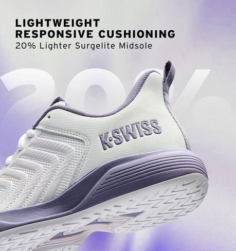 حذاء تنس Ultrashot Light Pickleball للسيدات من K-SWISS - حذاء خفيف الوزن للمحكمة ودعم ثابت للحركة الجانبية in Kuwait