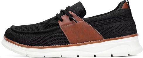 Mens Casual Slip in Boat Shoes Fashion Lightweight Slip On Loafers Walking Beach Sneakers Work Mesh Oxfords Soft Sole in Saudi Arabia
