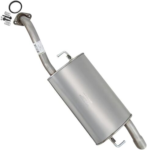 Exhaust Rear Muffler Compatible for 2014-2019 Toyota Corolla 1.8L | Stainless Steel | Northeastern Exhaust | Free Gaskets Included | Automotive Replacement Part | Direct-Fit in Saudi Arabia