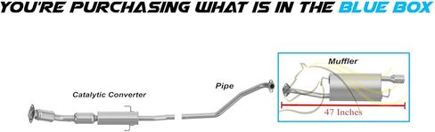 Exhaust Rear Muffler Compatible for 2014-2019 Toyota Corolla 1.8L | Stainless Steel | Northeastern Exhaust | Free Gaskets Included | Automotive Replacement Part | Direct-Fit in Saudi Arabia