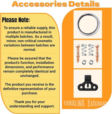Direct Fit Exhaust Muffler - OE Replacement for Restoring Quiet Operation, Anti-Corrosion Coated, Includes Gaskets & Bolts & Hangers for 2006-2011 Honda Civic 1.3L/1.8L Models,HC08 in Saudi Arabia