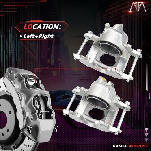 MAYASAF 18-4020 18-4021 مجموعة فرجار الفرامل الأمامية للركاب والسائق لسيارة Chevy Impala/Caprice/Nova/C10/R10، لـ Buick Riviera/LeSabre، لـ Cadillac DeVille/Seville/Bonneville/Firebird، Olds 98 in Saudi Arabia