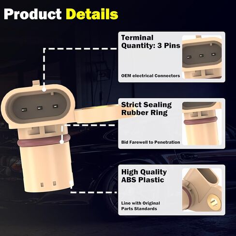 مستشعر موضع عمود الحدبات للمحرك متوافق مع 2007-2013 Chevy Silverado 1500، Tahoe، Suburban، GMC Sierra، Yukon، Cadillac Escalade - يستبدل 12591720، 917744، 12585545 in Kuwait