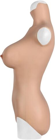 Silicone Breastplate Bodysuit and Hip Vulva for Transgender Crossdresser Masquerade Touch Soft in Kuwait