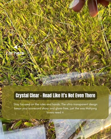 2026 Mahjong Card Sleeves – Set of 4 Clear Holders for Large Print Cards (6 1/8" x 4 3/4") – Soft, Sturdy, and Protective Covers in Kuwait