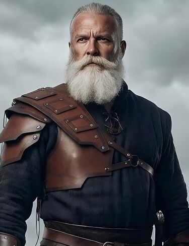 أزياء العصور الوسطى لفارس عصر النهضة الجلدية للكتف من الفايكنج بولدرونز للرجال والنساء باللون البني in Kuwait