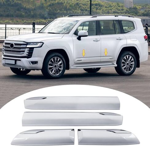 Car Body Trim for 2021-2026 Toyota Land Cruiser 300 Lc300 J300 Anti-Scratch Door Strips Scratch-Resistant Scratch Proof Lossless Installation External Modification Upgraded Accessories (Bright Black) in Saudi Arabia