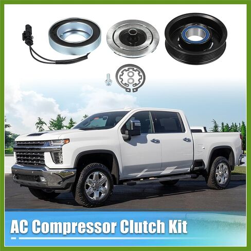 AC Compressor Clutch Set Replace for Chevrolet Silverado 3500HD 8CYL 6.6L 2015-2020 A/C Clutch Repair Assembly Vehicle Components in Saudi Arabia