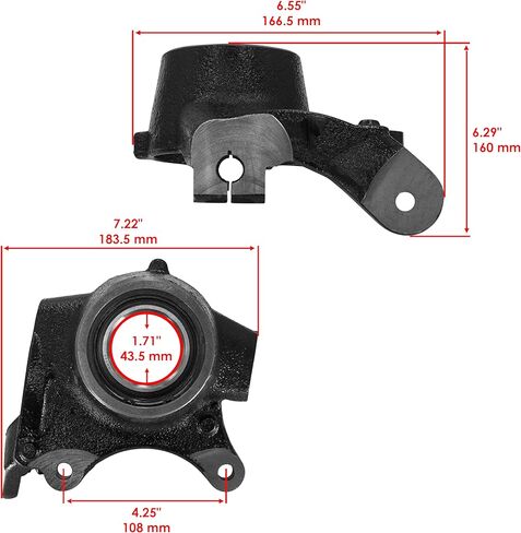 Caltric Front Right Knuckle Compatible with Polaris RZR 800 2008-2013 RZR 570 2012-2020 5135443 in Saudi Arabia