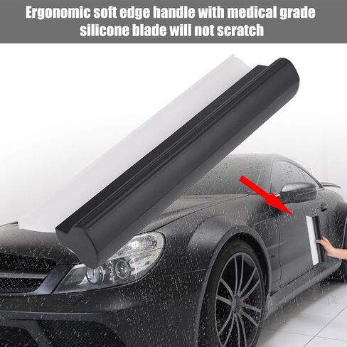 Alomejor Car Squeegee, Silicone Water Scraper Tool, Ergonomic Cleaning for Car Windows and Home Use, Quickly Removes Water in Saudi Arabia