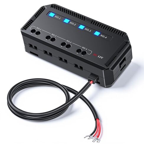 12V Fuse Block Box 4 Circuit with LED Indicator & Removable Cover, 20A Automotive Blade Fuse Panel for Car Motorcycle ATV Boat RV Truck Wiring Protection in Kuwait