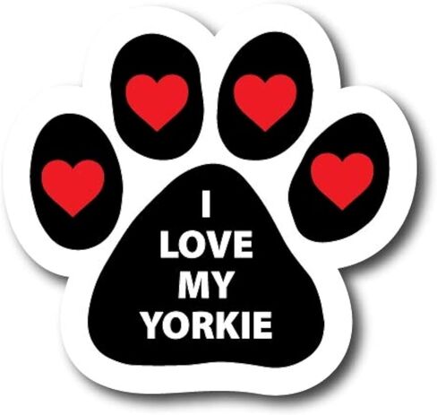 ملصق مغناطيسي للسيارة Magnet Me Up I Love My Yorkie Dog Breed Car، بيضاوي مقاس 4x6 بوصات، زخرفة رائعة للمركبة والثلاجة والمزيد! إكسسوارات سيارة لطيفة للكلاب، هدية لمحبي يوركي، صُنعت في الولايات المتحدة الأمريكية in Kuwait