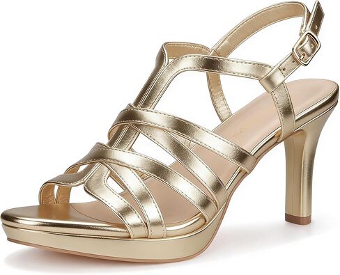 Women's Platform Heels Strappy Stiletto Round Toe Slip-Resistant in Saudi Arabia