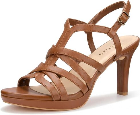 Women's Platform Heels Strappy Stiletto Round Toe Slip-Resistant in Saudi Arabia