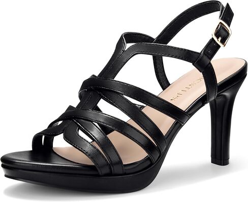 Women's Platform Heels Strappy Stiletto Round Toe Slip-Resistant in Saudi Arabia