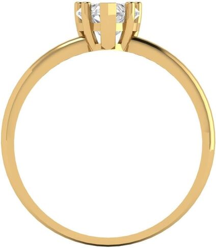 Clara Pucci Yellow/Rose/White 14k Gold Solitaire Statement anniversary Engagement Promise Ring - 1.25Ct Heart Cut Simulated Diamond in Saudi Arabia