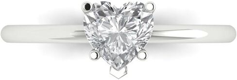 Clara Pucci Yellow/Rose/White 14k Gold Solitaire Statement anniversary Engagement Promise Ring - 1.25Ct Heart Cut Simulated Diamond in Saudi Arabia