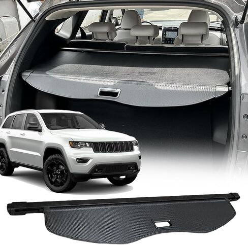 Cargo Cover for 2022-2024 2025 2026 Jeep Grand Cherokee Accessories(2 Row; WL) 4XE,Carbon Fiber Look Retractable Storage Tonneau Luggage Security Shield Shade Privacy Trunk Cover in Saudi Arabia