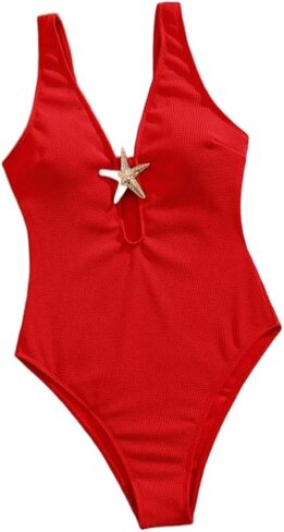 Womens Backless Full Cup Monokini Swimsuit Swimwear for Summer Beach Vacations in Saudi Arabia