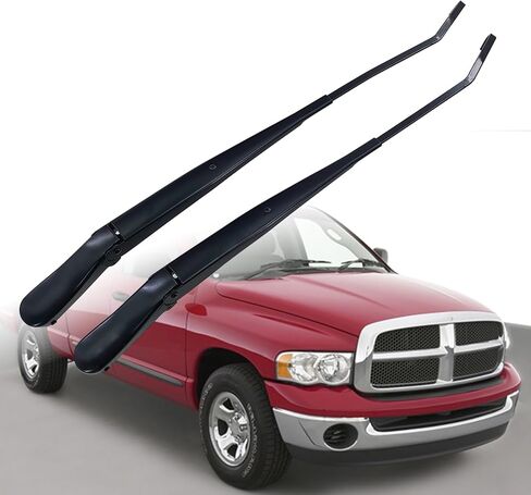 SHOWSEN 1 Pair Front Windshield Wiper Arm Compatible with 2002 2003 2004 Dodge Ram 1500 2500 3500 Replacement 55077133AA, 55077132AA，55077133AB in Saudi Arabia