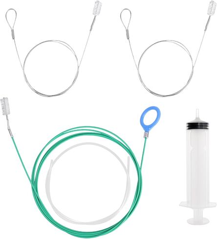 5pcs Sunroof Drain Cleaning Tool Kit, Long Pipe Cleaner with 1 Syringe Hose 2 Clean Brush 1 Syringe for Auto Car Sunroof (Style 2) in Saudi Arabia