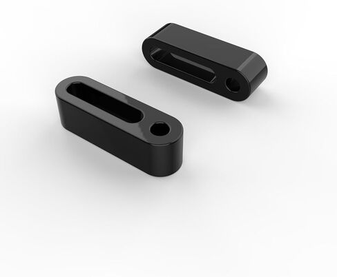 دعامات تمديد لألواح أرضية الركاب باللون الأسود اللامع مقاس 1 بوصة - طقم فاصل من الألومنيوم لموديلات Harley FL لعام 2010+ (Ultra Classic، وRoad King، وStreet Glide، وRoad Glide، وTrikes) in Kuwait