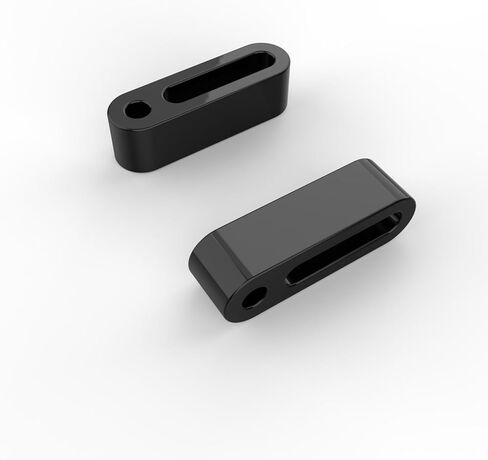 دعامات تمديد لألواح أرضية الركاب باللون الأسود اللامع مقاس 1 بوصة - طقم فاصل من الألومنيوم لموديلات Harley FL لعام 2010+ (Ultra Classic، وRoad King، وStreet Glide، وRoad Glide، وTrikes) in Kuwait