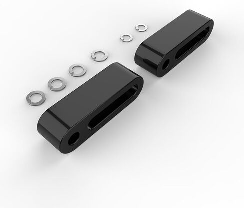 دعامات تمديد لألواح أرضية الركاب باللون الأسود اللامع مقاس 1 بوصة - طقم فاصل من الألومنيوم لموديلات Harley FL لعام 2010+ (Ultra Classic، وRoad King، وStreet Glide، وRoad Glide، وTrikes) in Kuwait