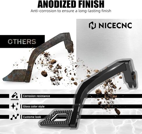 ذراع دواسة الفرامل الخلفية NICECNC متوافق مع FXDS-Conv 1994-2000 CVO Fat Bob FXDFSE 2009 Daytona FXDB-D 1991-1992، بأكسيد 6061 من الألومنيوم الخام مع عدم الانزلاق in Kuwait