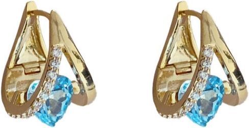 Geometric Love Zircon Ear Buckle in Saudi Arabia
