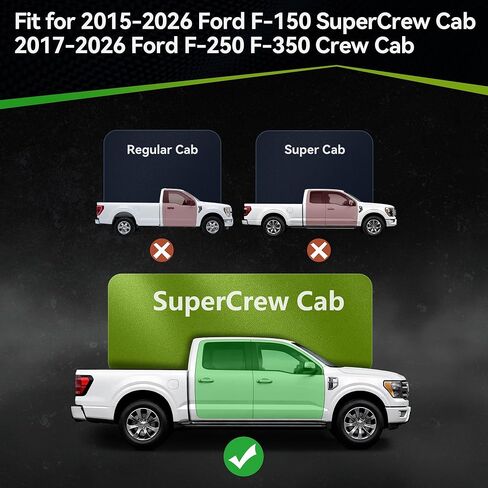 AUTOSAVER88 6 inch Running Boards Compatible with 2015-2026 Ford F-150 SuperCrew Cab, 2017-2024 Ford F-250 F-350, Paintable Side Steps Rail, Drop Nerf Bars Carbon Steel in Saudi Arabia