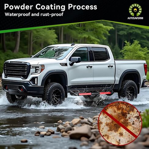 AUTOSAVER88 6 inch Running Boards Compatible with 2015-2026 Ford F-150 SuperCrew Cab, 2017-2024 Ford F-250 F-350, Paintable Side Steps Rail, Drop Nerf Bars Carbon Steel in Saudi Arabia