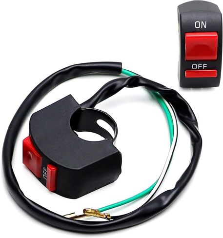 iJDMTOY Universal Fit 7/8-Inch Handlebar Dual Flip On/On/Off Switch, Compatible with Motorcycle Dirt Bike ATV UTV Lights (Headlight, Fog/Driving Light, Light Bar) or Horn, etc in Saudi Arabia