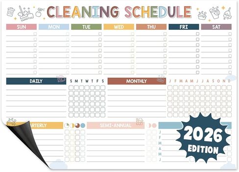ADHD Cleaning Planner - Cleaning Schedule and Checklist Organizer for Adults and Teens - Daily, Weekly & Monthly Household Cleaning Checklist for ADHD Minds - Stress-Free Housework in Saudi Arabia