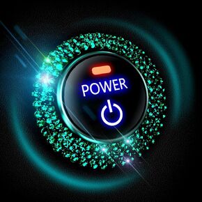 محركات السيارات تبدأ في إيقاف الملحقات للديكور الداخلي للسيارة ملصق حجر الراين بلينغ سيارة دفع زر التشغيل غطاء / حلقة مفتاح الإشعال ومقبض حلقة بلينغ جوهرة ملونة in Kuwait