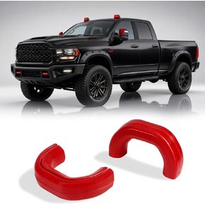 أغطية خطافات السحب الأمامية متوافقة مع Ram 2500 3500 2019-2026، واقي خطاف السحب للطرق الوعرة، قطعتان من الملحقات الحمراء الملائمة مباشرة in Kuwait