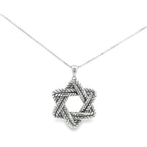 My Daily Styles 925 Sterling Silver Star of David Pendant with Interwoven Rope Design For Women or Men in Saudi Arabia