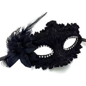 قناع تنكر أسود من Mordarli للنساء من Mardi Gras أقنعة البندقية لأزياء الهالوين وحفلات التخرج in Kuwait