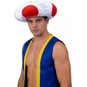 Mushroom Costume Accessory Kit - (Mushroom Hat+Top), Suitable for Halloween and Parties in Saudi Arabia