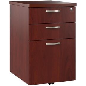 Bush Business Furniture Office in an Hour 3 Drawer Rolling File Cabinet in Mocha Cherry | Mobile Under Desk Drawers for Letter, Legal, and A4-Size Document Storage in Kuwait