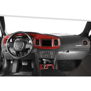 Jimen مناسب لشاحن دودج 2015-2023، لوحة أجهزة القياس المركزية وغطاء ناقل الحركة (أرجواني) in Kuwait